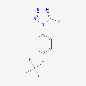 molecular formula C8H4ClF3N4O B061328 5-Chloro-1-[4-(trifluoromethoxy)phenyl]tetrazole CAS No. 190082-01-0