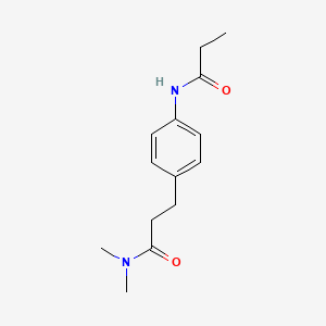 molecular formula C14H20N2O2 B6132917 N,N-dimethyl-3-[4-(propanoylamino)phenyl]propanamide 