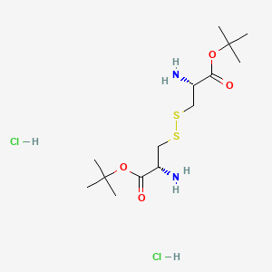 molecular formula C14H30Cl2N2O4S2 B613292 (2R,2'R)-Di-tert-butyl 3,3'-disulfanediylbis(2-aminopropanoate) dihydrochloride CAS No. 38261-78-8