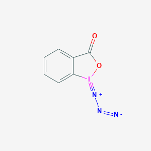 molecular formula C7H4IN3O2 B061331 1-Azido-1,2-benziodoxol-3(1H)-one CAS No. 160732-56-9