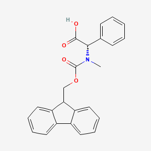 molecular formula C24H21NO4 B613310 (S)-2-((((9H-Fluoren-9-yl)methoxy)carbonyl)(methyl)amino)-2-phenylacetic acid CAS No. 574739-36-9