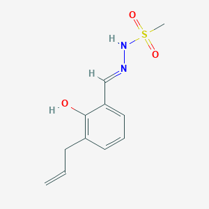 molecular formula C11H14N2O3S B6133168 N-[(E)-(2-hydroxy-3-prop-2-enylphenyl)methylideneamino]methanesulfonamide 