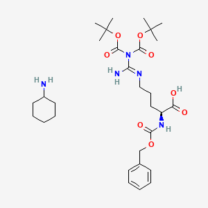 molecular formula C24H36N4O8 · C6H13N B613317 (2S)-5-[[amino-[bis[(2-methylpropan-2-yl)oxycarbonyl]amino]methylidene]amino]-2-(phenylmethoxycarbonylamino)pentanoic acid;cyclohexanamine CAS No. 145315-39-5
