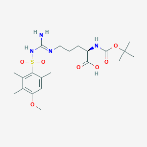 (R)-2-((tert-Butoxycarbonyl)amino)-5-(3-((4-methoxy-2,3,6-trimethylphenyl)sulfonyl)guanidino)pentanoic acid