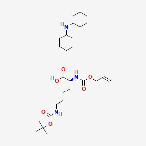  B613341 N-cyclohexylcyclohexanamine;(2S)-6-[(2-methylpropan-2-yl)oxycarbonylamino]-2-(prop-2-enoxycarbonylamino)hexanoic acid CAS No. 110637-53-1