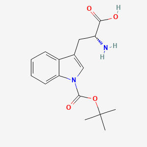 molecular formula C16H20N2O4 B613348 (R)-2-Amino-3-(1-(tert-butoxycarbonyl)-1H-indol-3-yl)propanoic acid CAS No. 201290-11-1