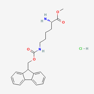 molecular formula C22H27ClN2O4 B613352 (S)-Methyl 6-((((9H-fluoren-9-yl)methoxy)carbonyl)amino)-2-aminohexanoate hydrochloride CAS No. 201009-98-5