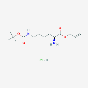 molecular formula C14H27ClN2O4 B613355 (S)-Allyl 2-amino-6-((tert-butoxycarbonyl)amino)hexanoate hydrochloride CAS No. 218938-64-8