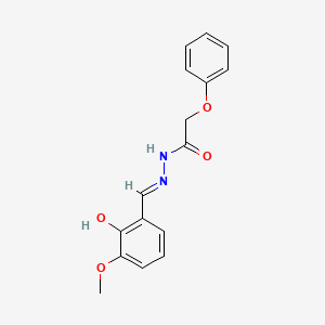 molecular formula C16H16N2O4 B6133557 N'-[(E)-(2-hydroxy-3-methoxyphenyl)methylidene]-2-phenoxyacetohydrazide 