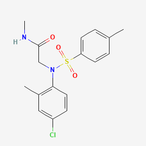 molecular formula C17H19ClN2O3S B6133566 N~2~-(4-chloro-2-methylphenyl)-N-methyl-N~2~-[(4-methylphenyl)sulfonyl]glycinamide 
