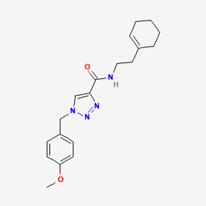molecular formula C19H24N4O2 B6133602 N-[2-(cyclohexen-1-yl)ethyl]-1-[(4-methoxyphenyl)methyl]triazole-4-carboxamide 