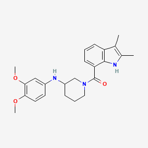 molecular formula C24H29N3O3 B6133609 N-(3,4-dimethoxyphenyl)-1-[(2,3-dimethyl-1H-indol-7-yl)carbonyl]-3-piperidinamine 