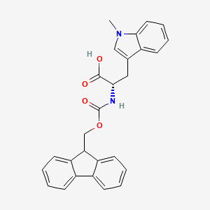 molecular formula C27H24N2O4 B613365 (S)-2-(((9H-Fluoren-9-YL)methoxy)carbonylamino)-3-(1-methyl-1H-indol-3-YL)propanoic acid CAS No. 1334509-86-2