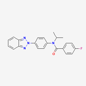 molecular formula C22H19FN4O B6133664 N-[4-(2H-1,2,3-BENZOTRIAZOL-2-YL)PHENYL]-4-FLUORO-N-(PROPAN-2-YL)BENZAMIDE 