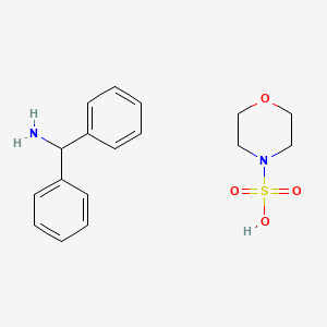 molecular formula C17H22N2O4S B6133737 Diphenylmethanamine;morpholine-4-sulfonic acid 