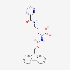 molecular formula C25H24N4O5 B613376 Fmoc-Orn(Pyrazic)-OH CAS No. 201046-61-9