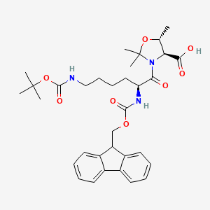 molecular formula C33H43N3O8 B613385 Fmoc-Lys(Boc)-Thr(Psime,Mepro)-OH 