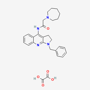 molecular formula C28H32N4O5 B6133862 2-(azepan-1-yl)-N-(1-benzyl-2,3-dihydropyrrolo[2,3-b]quinolin-4-yl)acetamide;oxalic acid 