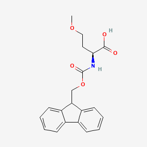molecular formula C20H21NO5 B613422 (S)-2-((((9H-Fluoren-9-yl)methoxy)carbonyl)amino)-4-methoxybutanoic acid CAS No. 173212-86-7