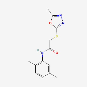 molecular formula C13H15N3O2S B6134230 N-(2,5-dimethylphenyl)-2-[(5-methyl-1,3,4-oxadiazol-2-yl)sulfanyl]acetamide 