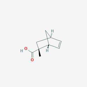 molecular formula C9H12O2 B061343 Bicyclo[2.2.1]hept-5-ene-2-carboxylic acid, 2-methyl-, (1R,2R,4R)-(9CI) CAS No. 176774-82-6