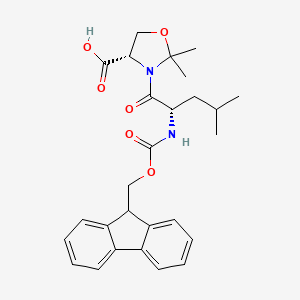 molecular formula C27H32N2O6 B613430 Fmoc-Leu-Ser(Psi(Me,Me)Pro)-OH CAS No. 339531-50-9