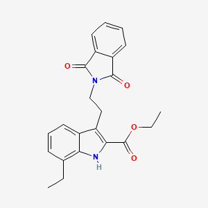 molecular formula C23H22N2O4 B6134339 ethyl 3-[2-(1,3-dioxoisoindol-2-yl)ethyl]-7-ethyl-1H-indole-2-carboxylate 