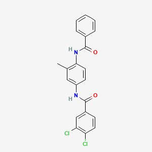 molecular formula C21H16Cl2N2O2 B6134369 N-(4-benzamido-3-methylphenyl)-3,4-dichlorobenzamide 