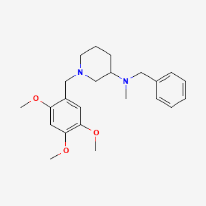 molecular formula C23H32N2O3 B6134390 N-benzyl-N-methyl-1-[(2,4,5-trimethoxyphenyl)methyl]piperidin-3-amine 