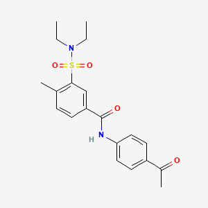 molecular formula C20H24N2O4S B6134585 N-(4-acetylphenyl)-3-(diethylsulfamoyl)-4-methylbenzamide 