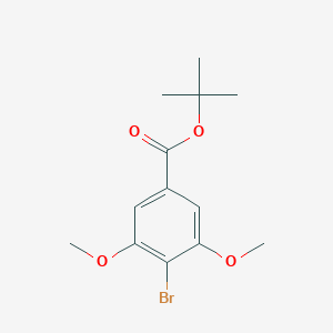 molecular formula C13H17BrO4 B061346 Tert-butyl 4-bromo-3,5-dimethoxybenzoate CAS No. 167830-43-5