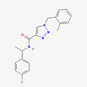 molecular formula C19H19FN4O B6134629 N-[1-(4-fluorophenyl)ethyl]-1-[(2-methylphenyl)methyl]triazole-4-carboxamide 