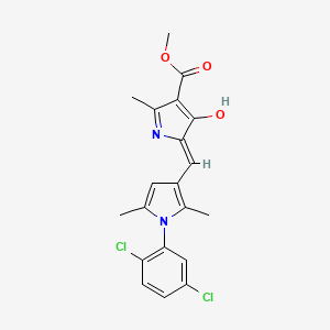 molecular formula C20H18Cl2N2O3 B6134662 methyl (5Z)-5-{[1-(2,5-dichlorophenyl)-2,5-dimethyl-1H-pyrrol-3-yl]methylidene}-2-methyl-4-oxo-4,5-dihydro-1H-pyrrole-3-carboxylate 