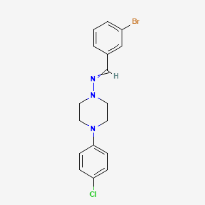 molecular formula C17H17BrClN3 B6134772 N-(3-bromobenzylidene)-4-(4-chlorophenyl)piperazin-1-amine CAS No. 5789-88-8