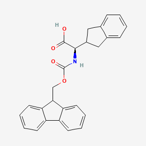 (R)-2-((((9H-Fluoren-9-yl)methoxy)carbonyl)amino)-2-(2,3-dihydro-1H-inden-2-yl)acetic acid