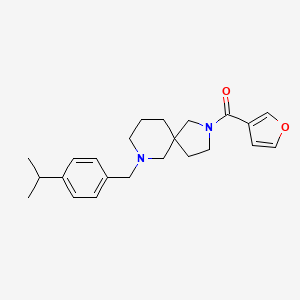 molecular formula C23H30N2O2 B6135092 Furan-3-yl-[9-[(4-propan-2-ylphenyl)methyl]-2,9-diazaspiro[4.5]decan-2-yl]methanone 
