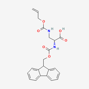 molecular formula C22H22N2O6 B613512 (R)-2-((((9H-Fluoren-9-yl)methoxy)carbonyl)amino)-3-(((allyloxy)carbonyl)amino)propanoic acid CAS No. 178924-05-5