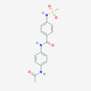 molecular formula C16H17N3O4S B6135376 N-(4-ACETAMIDOPHENYL)-4-METHANESULFONAMIDOBENZAMIDE 