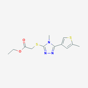 molecular formula C12H15N3O2S2 B6135440 ETHYL 2-{[4-METHYL-5-(5-METHYL-3-THIENYL)-4H-1,2,4-TRIAZOL-3-YL]SULFANYL}ACETATE 