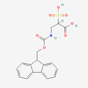 molecular formula C18H17NO7S B613545 (SR)-3-(9-Fluorenylmethyloxycarbonylamino)-2-sulfo-propanoic acid CAS No. 1005412-03-2