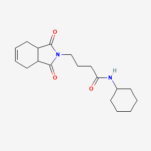 molecular formula C18H26N2O3 B6135538 N-cyclohexyl-4-(1,3-dioxo-3a,4,7,7a-tetrahydroisoindol-2-yl)butanamide 