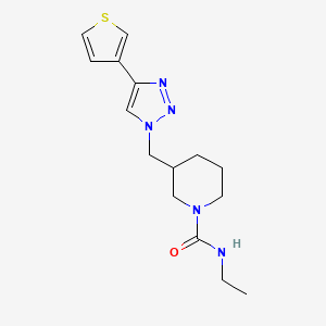 molecular formula C15H21N5OS B6135576 N-ethyl-3-[(4-thiophen-3-yltriazol-1-yl)methyl]piperidine-1-carboxamide 