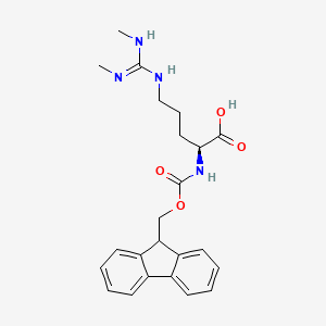 molecular formula C23H28N4O4 B613564 (S,E)-2-((((9H-Fluoren-9-yl)methoxy)carbonyl)amino)-5-(2,3-dimethylguanidino)pentanoic acid CAS No. 823780-66-1