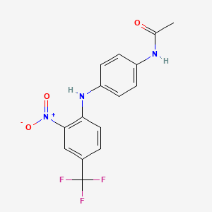 molecular formula C15H12F3N3O3 B6135738 N-[4-[2-nitro-4-(trifluoromethyl)anilino]phenyl]acetamide 