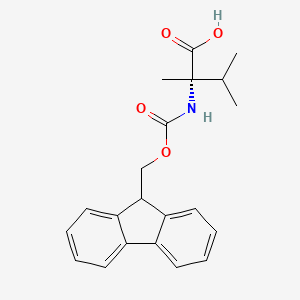 molecular formula C21H23NO4 B613574 (S)-2-((((9H-Fluoren-9-yl)methoxy)carbonyl)amino)-2,3-dimethylbutanoic acid CAS No. 169566-81-8