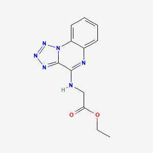 molecular formula C12H12N6O2 B6135762 ETHYL 2-([1,2,3,4]TETRAAZOLO[1,5-A]QUINOXALIN-4-YLAMINO)ACETATE 