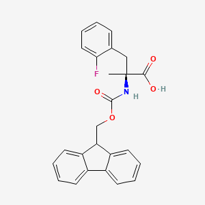 molecular formula C25H22FNO4 B613577 (S)-2-((((9H-Fluoren-9-yl)methoxy)carbonyl)amino)-3-(2-fluorophenyl)-2-methylpropanoic acid CAS No. 1172127-44-4