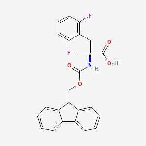 molecular formula C25H21F2NO4 B613578 (S)-2-((((9H-Fluoren-9-yl)methoxy)carbonyl)amino)-3-(2,6-difluorophenyl)-2-methylpropanoic acid CAS No. 1223105-51-8