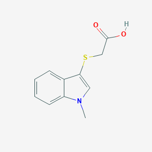 molecular formula C11H11NO2S B061358 [(1-methyl-1H-indol-3-yl)thio]acetic acid CAS No. 187030-12-2