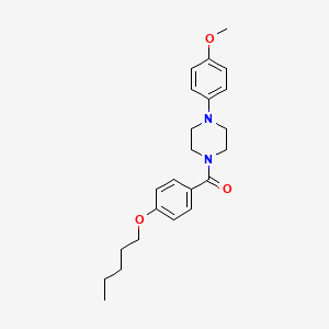 molecular formula C23H30N2O3 B6135831 [4-(4-METHOXYPHENYL)PIPERAZINO][4-(PENTYLOXY)PHENYL]METHANONE 